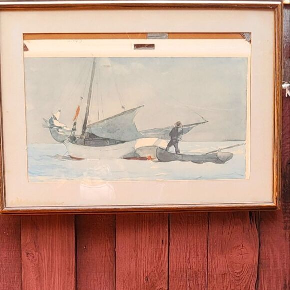 Winslow Homer Stowing the Sail - Picture 1 of 11
